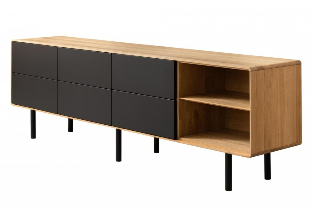 Тумба под ТВ2 лофт из массива дуба Киото 4.0.6