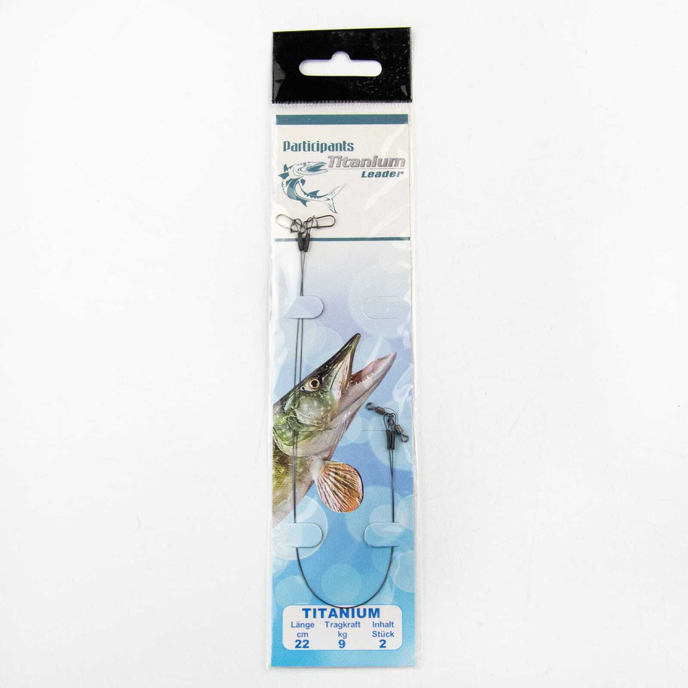 Поводок титановый (22см, 9кг, 2шт. в упаковке)
