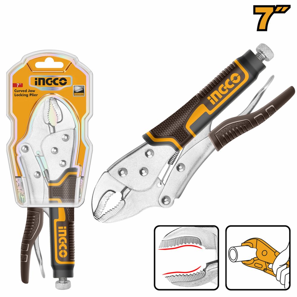 Клещи зажимные 180 мм SUPER INGCO HCJLW0207