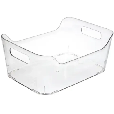 Органайзер для хранения с ручками «ФЛАТТО», прозрачный, 24.8*17.9*10.5см