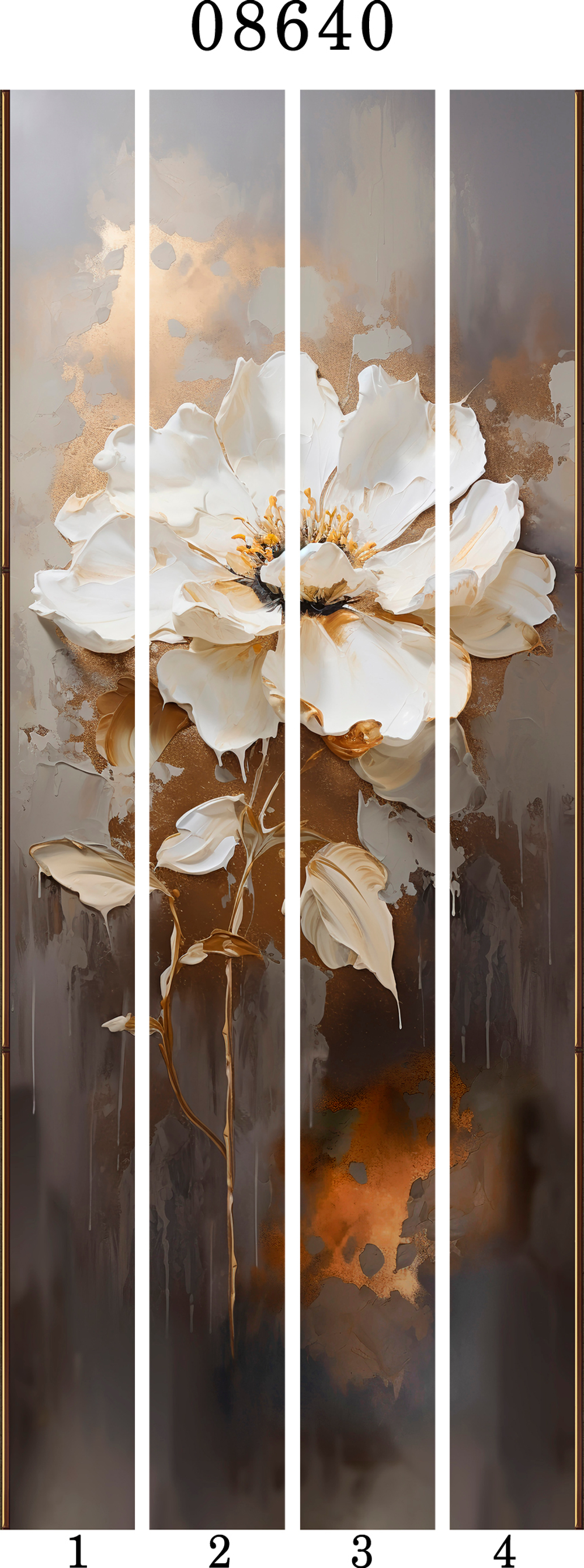 Панель ПВХ фотопечать 3D Panda Шампань 2700х250 мм