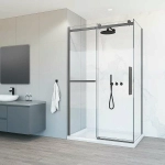 Душевой уголок Vincea Como Soft VSR-1CS1012CLGM 120x100 стекло прозрачное/профиль вороненая сталь