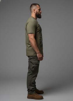 Футболка оверсайз LEGENDA Архангел Михаил хаки