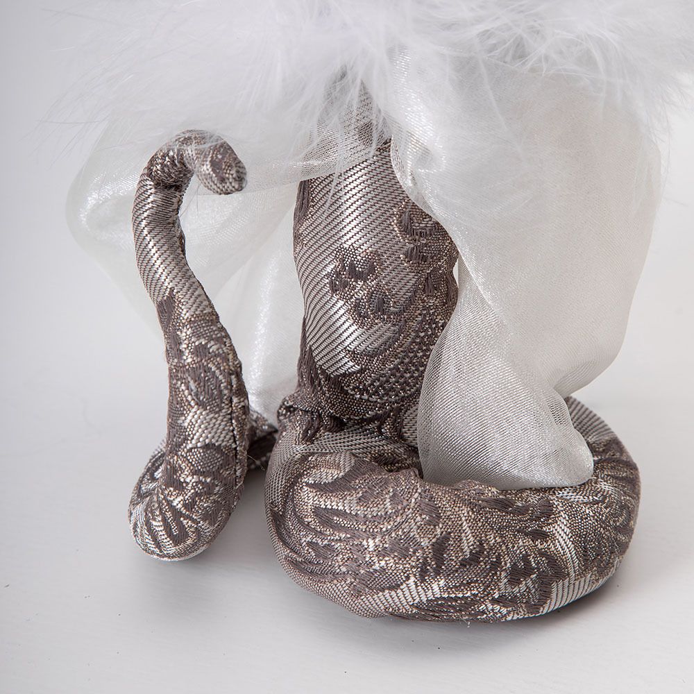 Елочное украшение Змея Лаурель Серебро