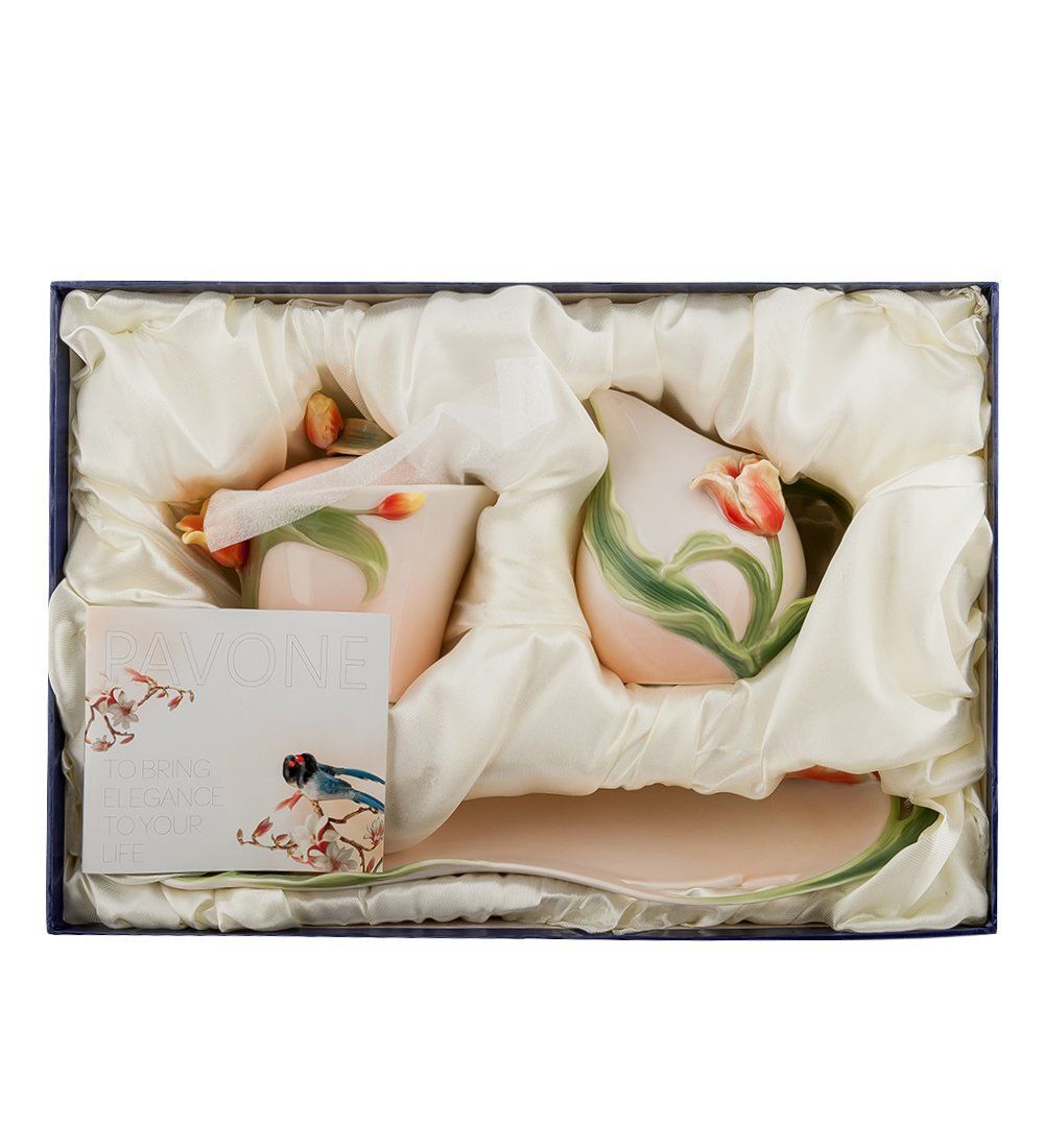 Pavone FM-83/ 2 Набор сахарница и молочник «Тюльпаны»