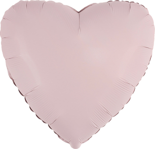Сердце 18" Пыльная роза сатин Fm