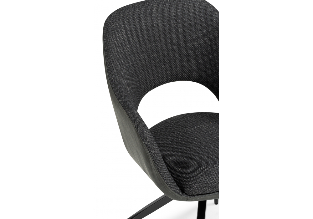 Стул на металлокаркасе Woodville Memfis graphite, black, ножки черные