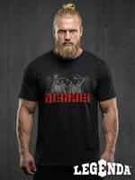 Футболка спортивная хлопковая мужская черная LEGENDA Дружина красная