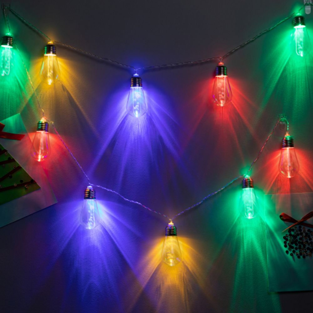 Светодиодная новогодняя гирлянда ЭРА ENIN-16M нить С Новым Годом мультиколор 3 м 10 led IP20 | Гирлянды