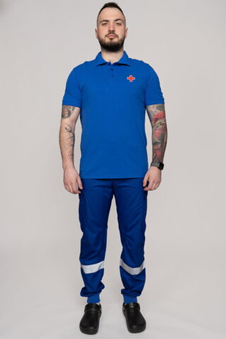 Брюки-джоггеры летние мужские Скорая помощь MedicLine цв. ВАСИЛЕК