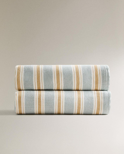 Zara Home - Гладкий универсальный плед, синий, 140x190 см