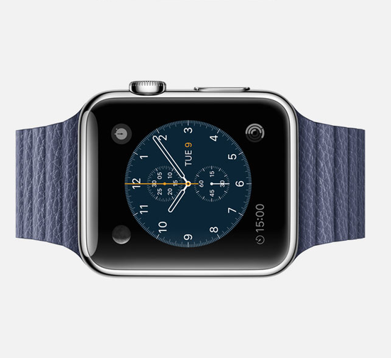 Часы смарт Apple Watch 42мм (синий кожаный с магнитной застежкой)