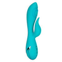 Бирюзовый вибратор-кролик с пульсирующим воздействием California Exotic Novelties Santa Monica Starlet  SE-4350-40-3
