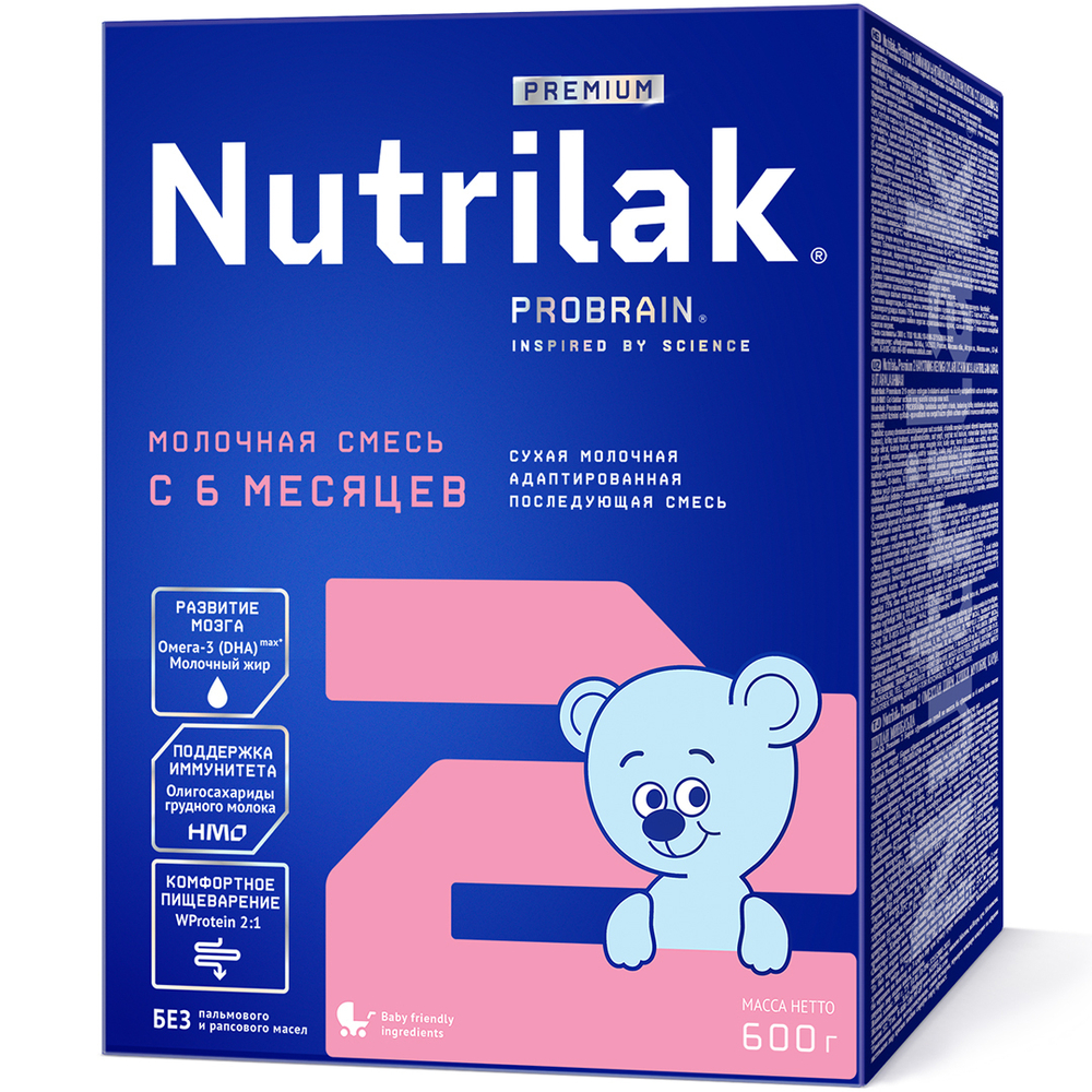 Смесь молочная Nutrilak Premium 2 с 6 месяцев 600г