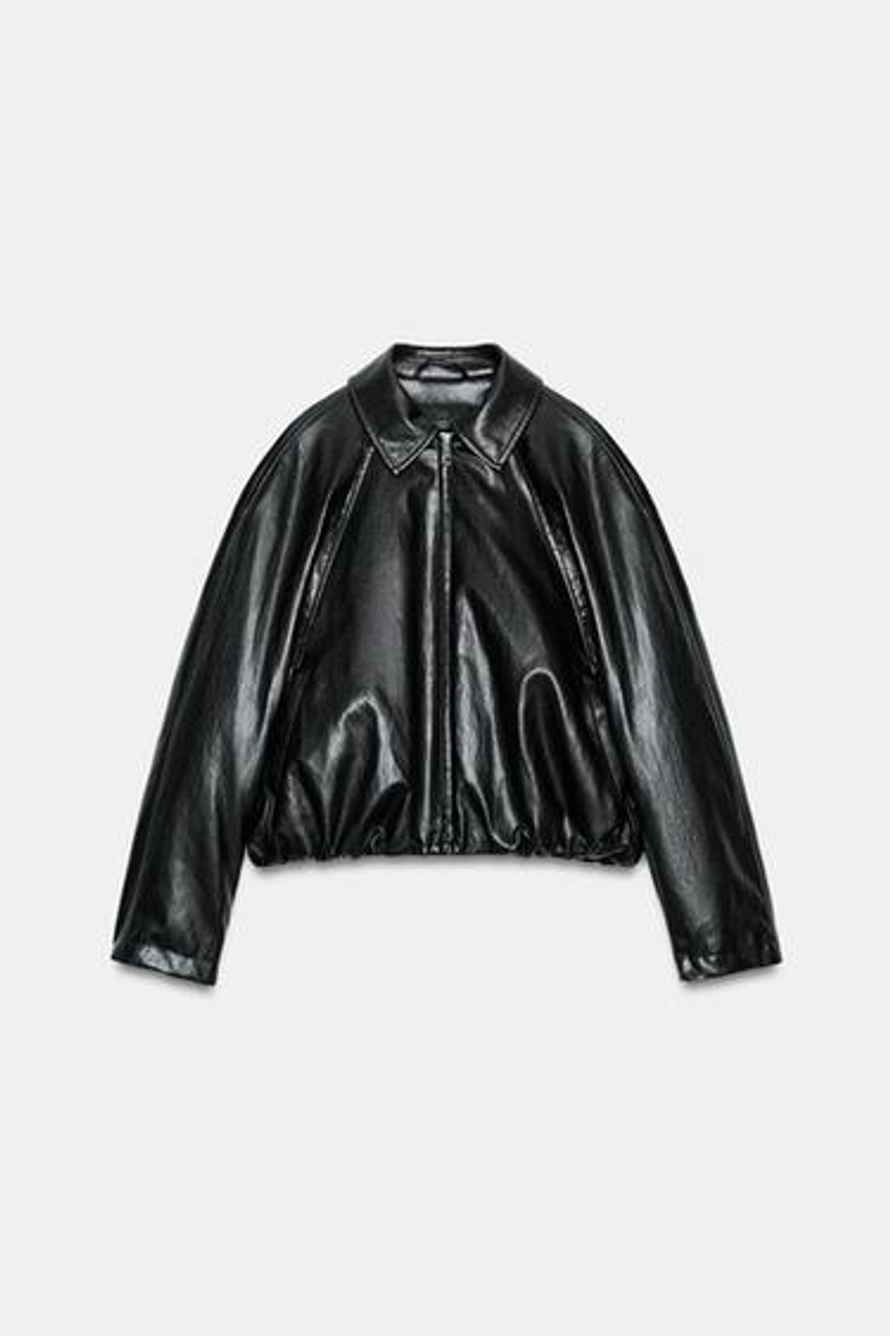 Искусственная кожа бомбер куртка - ZARA
