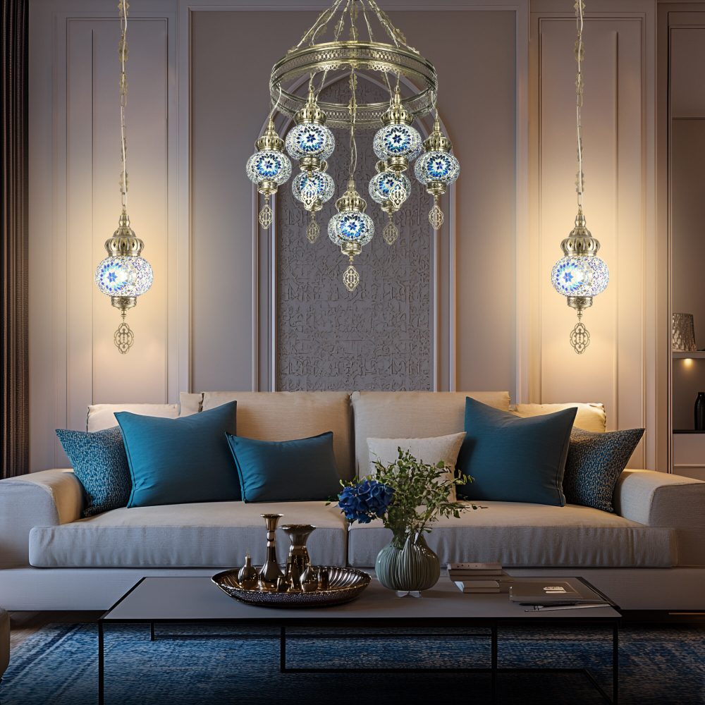 Citilux Каир CL419166 Люстра подвесная Мозаика Синяя