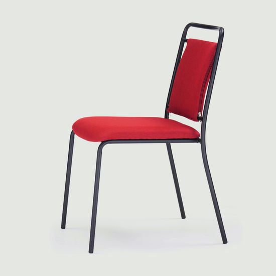 Стул металлический с мягким сиденьем и спинкой Sven красный