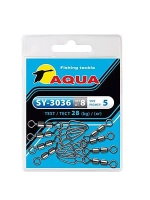 Карабин с вертлюгом для рыбалки SY-3036 №12 (упк. 8 шт.)