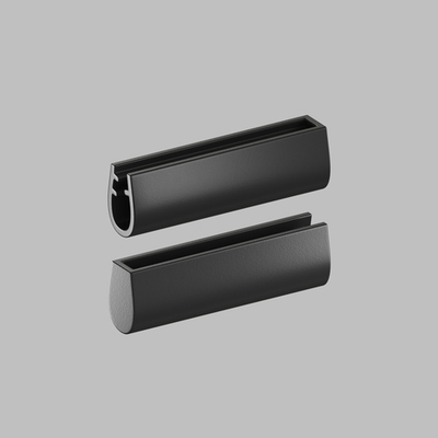 TR5520-BK Наконечник для трека-ремня Belty, серия Base, IP20, черный, пластик