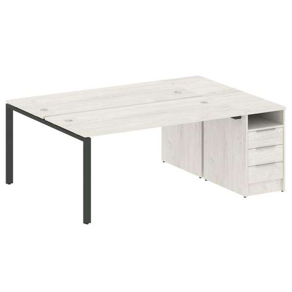 Метал Систем Рабочая станция с тумбой на П-образном м/к БП.РС-СТП-2.4