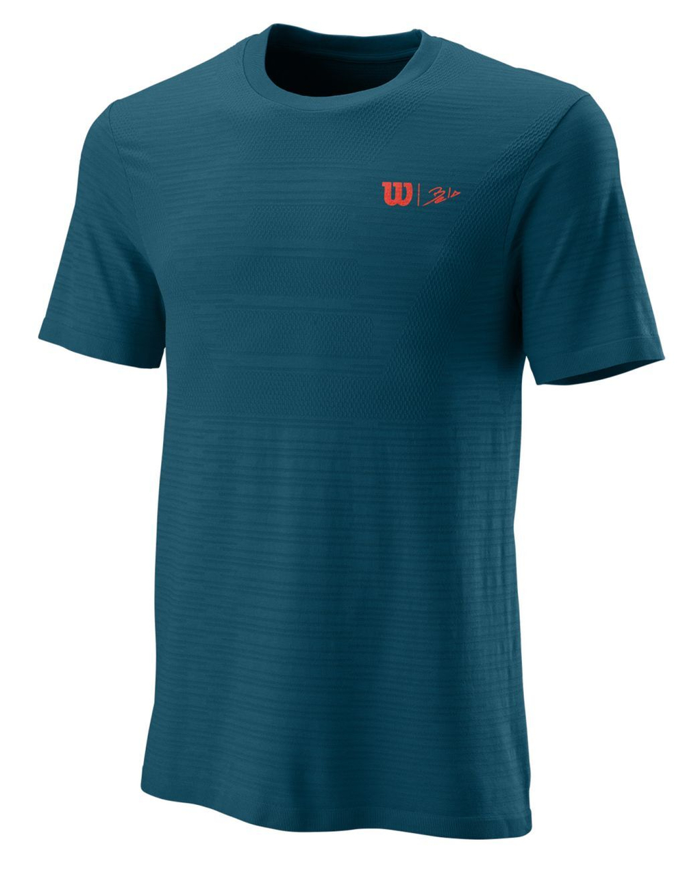 Футболка мужская теннисная Wilson Bela Seamless Crew III M - blue coral