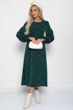 Платье Осенний разговор (темно-зеленое) П11168 LT Collection
