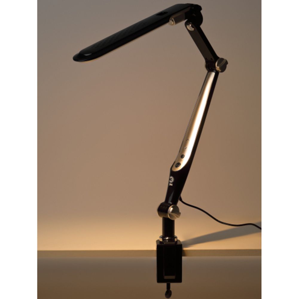 Настольный светильник ЭРА NLED-496-12W-BK светодиодный на струбцине черный