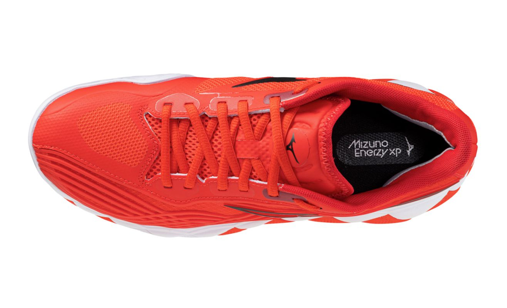 Мужские теннисные кроссовки Mizuno Wave Enforce Tour 2 CC - fiery red/white/sun-dried tomato