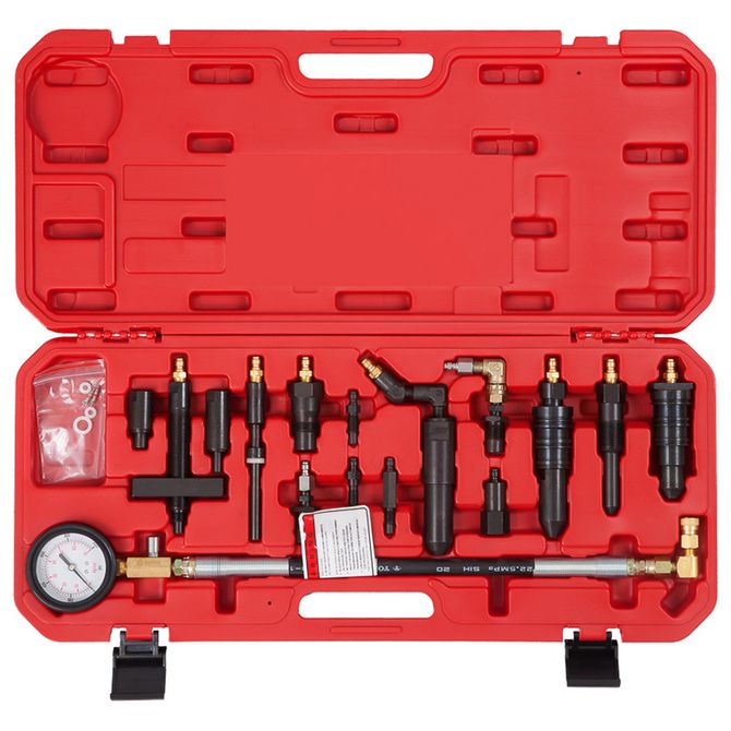 МАСТАК (120-12070C) Компрессометр дизельный, 0-70 атм, комплект адаптеров