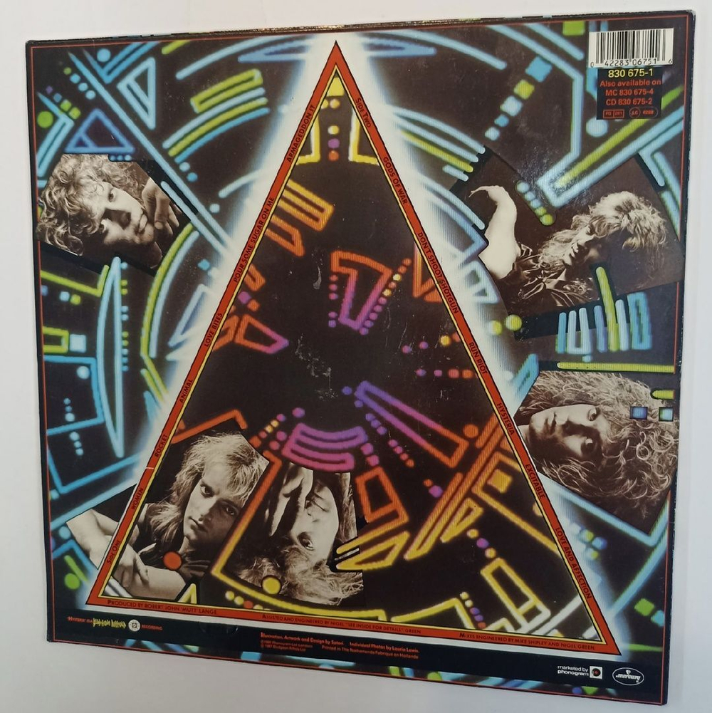 Винтажная виниловая пластинка Def Leppard Hysteria (Europe 1987)