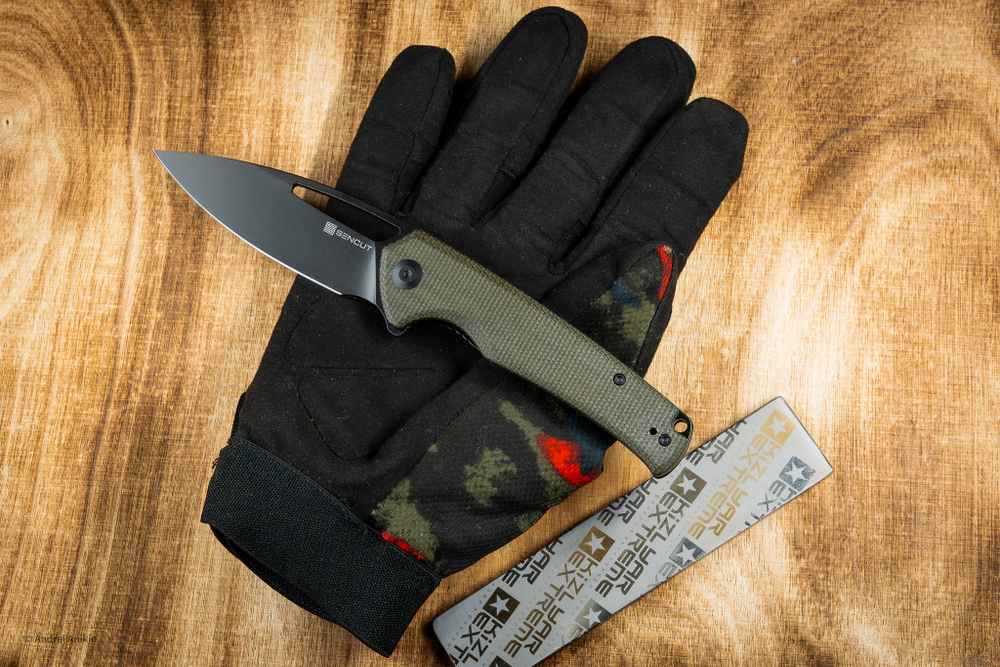 Нож SENCUT Mims сталь 9Cr18MoV рукоять Dark Green Canvas Micarta