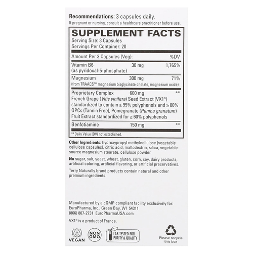 Terry Naturally, Clinical OPC, OPC, для здоровья сердца, 60 капсул