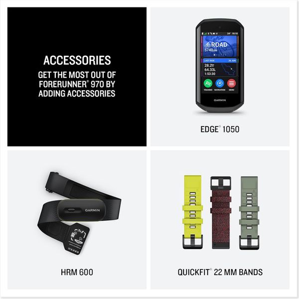Умные часы Garmin Forerunner 970, Белый | Whitestone (010-02969-01 | 010-02969-61)