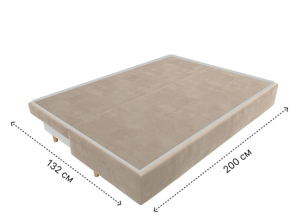 Диван прямой Лига-033 велюр Бежевый