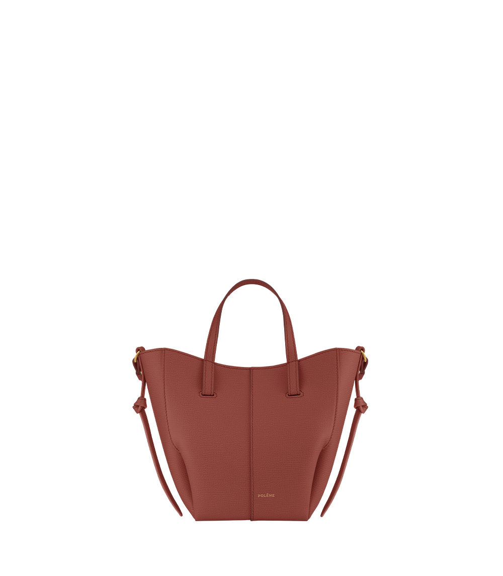 POLENE СУМКА CYME TOTE NANO, ТЕРРАКОТОВЫЙ