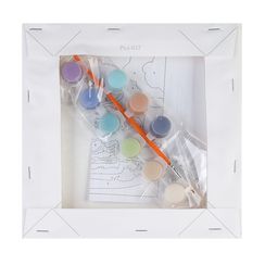 Nömrəli Rəngləmə Lori Çərçivədə (20*20) "Зайчик в лесу"