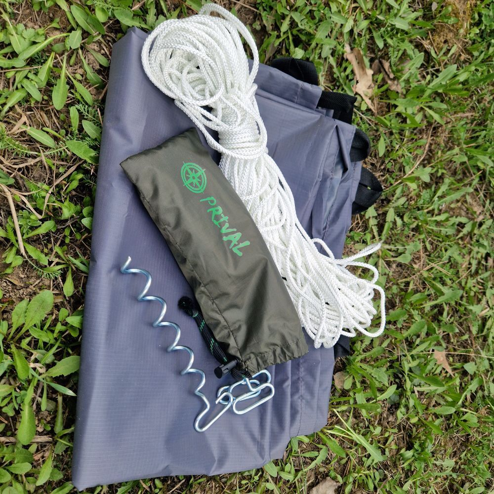 Тент-навес Prival туристический 2х2.9м, 80г/м2, PU 4000, серый