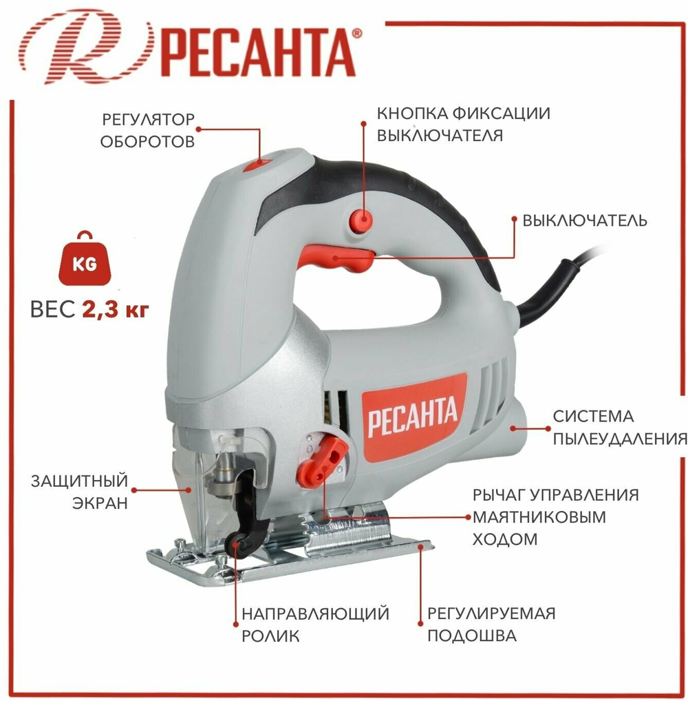 Лобзик электрический РЕСАНТА Л-80/750