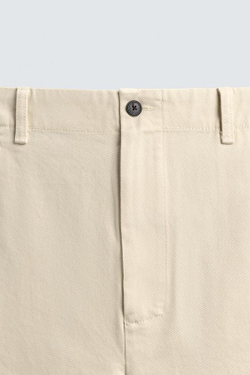 ZARA БРЮКИ ЧИНОС REGULAR FIT, СВЕТЛО-БЕЖЕВЫЙ