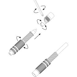 Разъем ЭРА штекер TV c пружиной никель упаковка 100 шт.