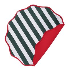 Салфетка под приборы Trendy Christmas зеленого цвета из коллекции New Year Essential, Ø40 см