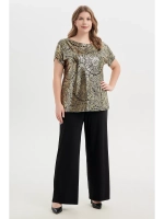 Блузка нарядная блестящая большого размера