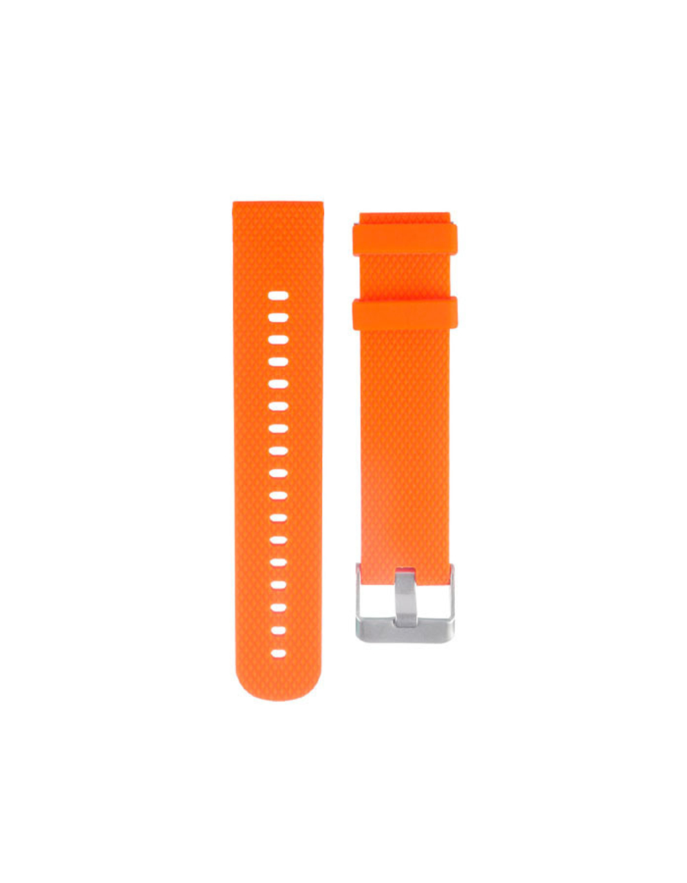 Ремешок силиконовый 20 мм для Garmin Forerunner 55/245/645, Venu, Venu Sq, Venu 2 Plus, Vivoactive 3, Vivomove быстросъемный серебристая пряжка (Оранжевый)