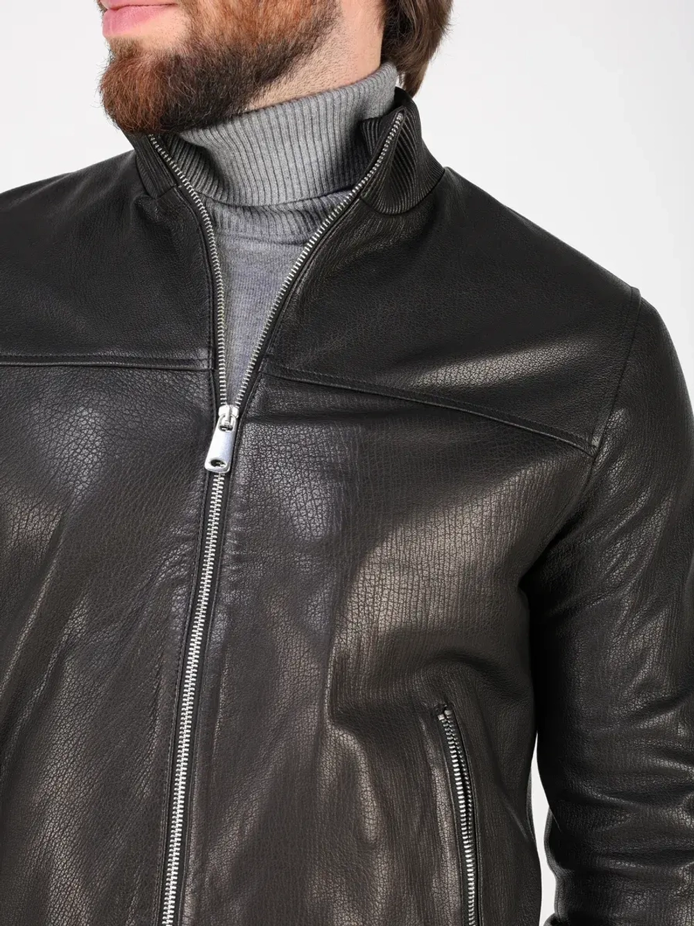 Кожаная куртка демисезонная