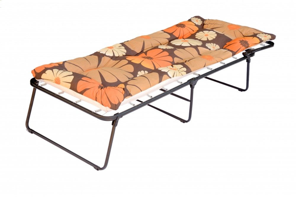 Кровать раскладная Надин мягкая (крошка) арт.С648/90 (цвет ткани коричневый рис.цветы (2 шт. в уп.)