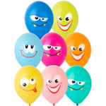 Шар латексный 35см Улыбка (Ассорти)