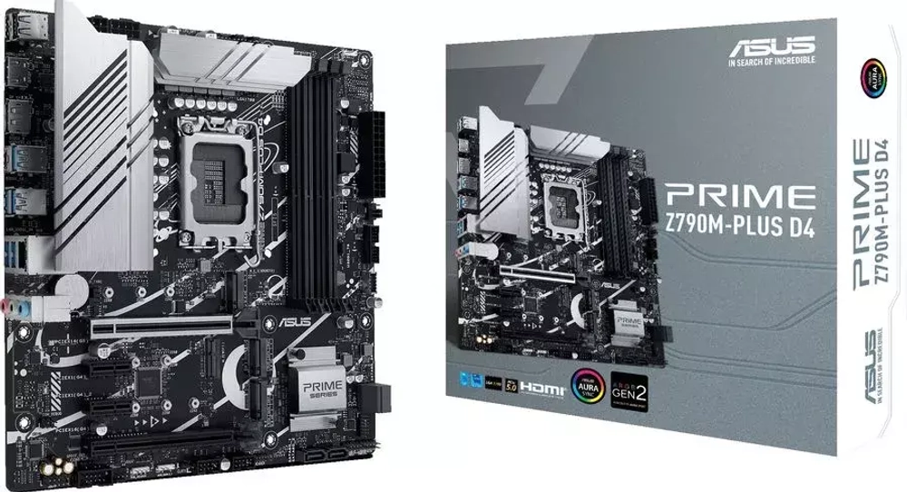 Материнская плата Asus PRIME Z790M-PLUS D4, LGA 1700, Intel Z790, mATX, Ret (90MB1D20-M0EAY0)
