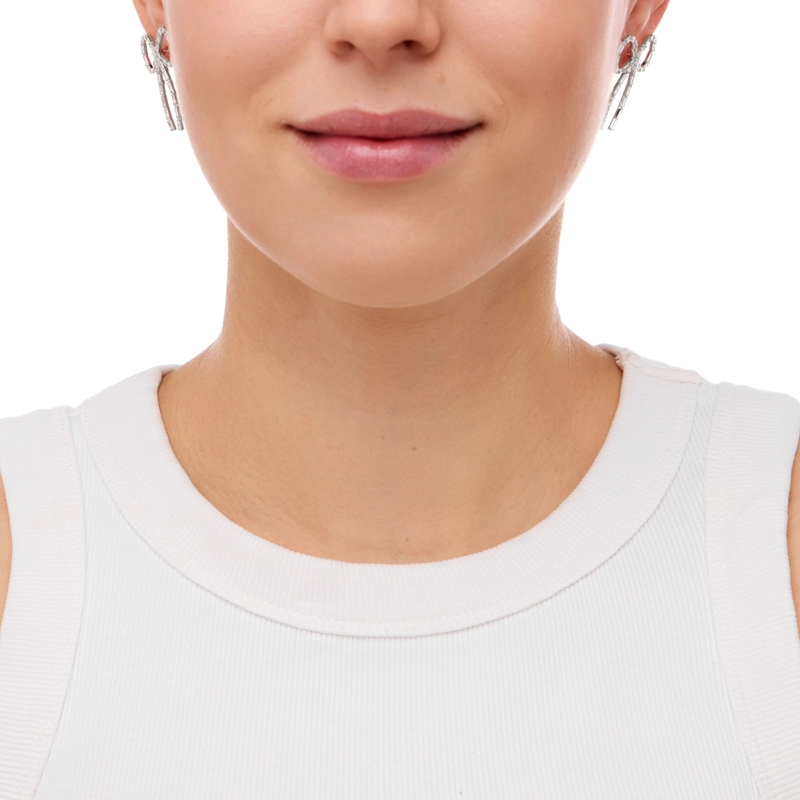 Серьги Ослепительные Бантики – Серебро