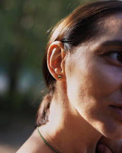 серьги (пара) с хризолитами