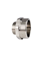 Ниппель переходной, латунь, наружная резьба 1 1/2"х1", никель, RTP